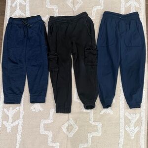 Kids Jogger Pants Set - Black and Navy Blue size xs 4/5